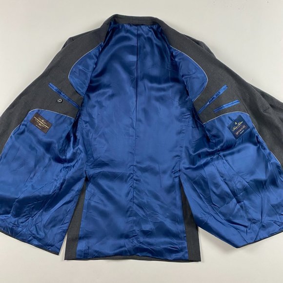 Brooks Brothers Regent Fit Blazer Sport Coat Men's 42L Fits 40 L Gray Barberis - Picture 5 of 15